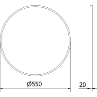 Okrúhle zrkadlo MEXEN LOFT 55 cm - zlatý rám, 9850-055-055-000-50