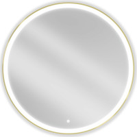 Okrúhle zrkadlo MEXEN ESSO 100 cm so zlatým okrajom - s LED podsvietením a vyhrievaním, 9825-100-100-611-50