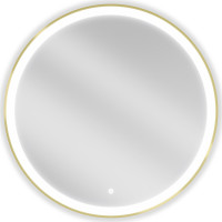 Okrúhle zrkadlo MEXEN ESSO 80 cm so zlatým okrajom - s LED podsvietením a vyhrievaním, 9825-080-080-611-50