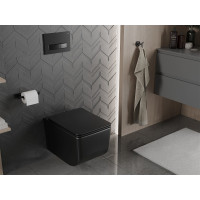 Závesné WC MEXEN VERA RIMLE  - čierne matné + Duroplast sedátko slim, 30164070