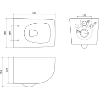 Závesné WC MEXEN VERA RIMLESS - biele + Duroplast sedátko slim, 30164000