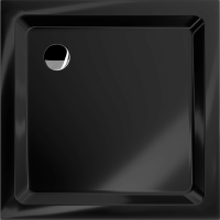 Sprchová vanička MEXEN SLIM 100x100 cm - čierna, 40701010
