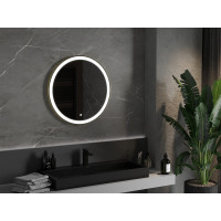 Okrúhle zrkadlo MEXEN ESSO 70 cm so zlatým okrajom - s LED podsvietením a vyhrievaním, 9825-070-070-611-50