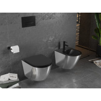 Závesný bidet MEXEN LENA 48 cm - čierny/strieborný, 35224874