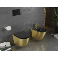 Závesný bidet MEXEN LENA 48 cm - čierny/zlatý brúsený, 35224877