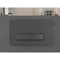 Ovládacie tlačidlo splachovadla Mexen Fenix 09 - gun grey - dvojčinné - plastové, 600966