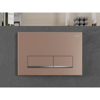 Ovládacie tlačidlo splachovadla - rose gold - dvojčinné - plastové - typ 12, 601205