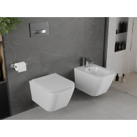 Závesné WC MEXEN MADOX RIMLESS - biele + Duroplast sedátko, 30154000
