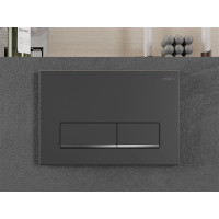 Ovládacie tlačidlo splachovadla - gun grey - dvojčinné - plastové - typ 12, 601266