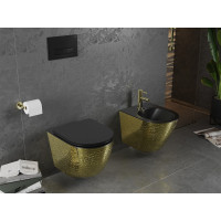 Závesný bidet MEXEN LENA 48 cm - čierny/zlatý šupinový, 35224878