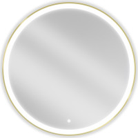 Okrúhle zrkadlo MEXEN ESSO 90 cm so zlatým okrajom - s LED podsvietením a vyhrievaním, 9825-090-090-611-50