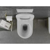 Závesné WC MEXEN LENA RIMLE  - biele/zlaté šupinové + Duroplast sedátko slim, 30224008