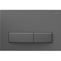 Ovládacie tlačidlo splachovadla Mexen Fenix 09 - gun grey - dvojčinné - plastové, 600966