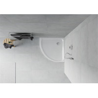 Štvrťkruhová sprchová vanička MEXEN SLIM 100x100 cm - biela, 41101010