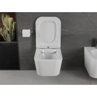 Závesné WC MEXEN MADOX RIMLESS - biele + Duroplast sedátko, 30154000