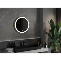 Okrúhle zrkadlo MEXEN ESSO 60 cm so zlatým okrajom - s LED podsvietením a vyhrievaním, 9825-060-060-611-50