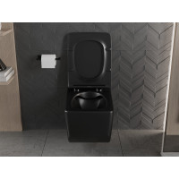 Závesné WC MEXEN VERA RIMLE  - čierne matné + Duroplast sedátko slim, 30164070