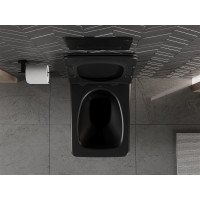 Závesné WC MEXEN VERA RIMLE  - čierne matné + Duroplast sedátko slim, 30164070
