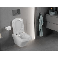 Závesné WC MEXEN VITO RIMLESS - biele + Duroplast sedátko slim, 30174000