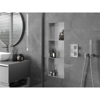 Zápustná polica pod omietku Mexen X-Wall-NR 30x90 cm - inox, 1911903010S