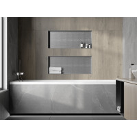 Zápustná polica pod omietku Mexen X-Wall-NR 75x30 cm - inox, 1911753010