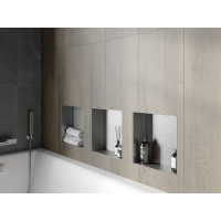 Zápustná polica pod omietku Mexen X-Wall-NR 30x30 cm - inox, 1911303010