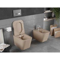 Závesné WC MEXEN TEO RIMLESS - cappuccino hnedé matné + Duroplast sedátko slim, 30854064