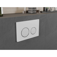 Ovládacie tlačidlo splachovadla pre modul FENIX XS - biele matné - dvojčinné, 600720