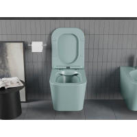 Závesné WC MEXEN TEO RIMLESS - svetlo zelené matné + Duroplast sedátko slim, 30854048