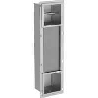 Podomietkový držiak toaletného papiera MEXEN X-WALL so zásobníkom - kovový - inox, 1914