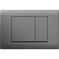 Ovládacie tlačidlo splachovadla - gun grey - dvojčinné - plastové - typ A, 600166