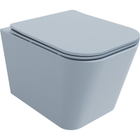 Závesné WC MEXEN TEO RIMLESS - šedo/modré matné + Duroplast sedátko slim, 30854069