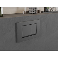 Ovládacie tlačidlo splachovadla pre modul FENIX XS typ 10 - gun grey - dvojčinné, 601066