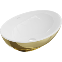 Keramické umývadlo MEXEN ELZA - biele/zlaté, 21014006