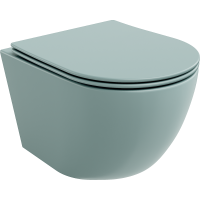 Závesné WC MEXEN LENA - RIMLESS + duroplast sedátko Slim - svetlo zelená matná, 30224048