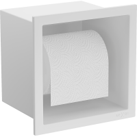 Podomietkový držiak toaletného papiera MEXEN X-WALL - kovový - biely, 1923