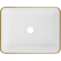 Keramické umývadlo MEXEN CATIA - biele/zlaté vzorované, 21314809