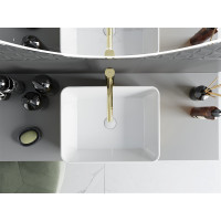 Keramické umývadlo MEXEN CATIA - biele/zlaté brúsené, 21314817