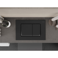 Ovládacie tlačidlo splachovadla pre modul FENIX XS typ 10 - gun grey - dvojčinné, 601066