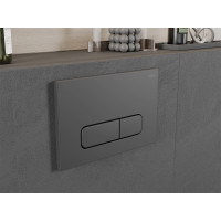 Ovládacie tlačidlo splachovadla - gun grey - dvojčinné - plastové - typ B, 600266
