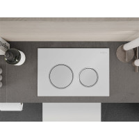 Ovládacie tlačidlo splachovadla pre modul FENIX XS - biele matné - dvojčinné, 600720