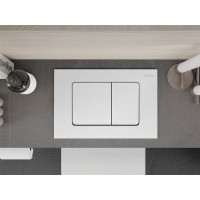 Ovládacie tlačidlo splachovadla pre modul FENIX XS typ 10 - biele matné - dvojčinné, 601000-2