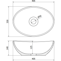 Keramické umývadlo MEXEN ELZA - tmavo modré matné, 21014042