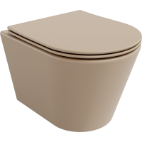 Závesné WC MEXEN RiCO RIMLESS - cappuccino hnedé matné + Duroplast sedátko slim, 30724064