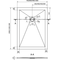 Sprchová vanička MEXEN STONE+ 70x120 cm - tmavo šedá - minerálny kompozit, 44717012