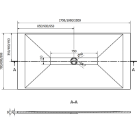 Sprchová SMC vanička MEXEN TORO 90x200 cm - čierna, 43709020