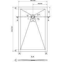 Sprchová vanička MEXEN STONE+ 90x130 cm - betónová šedá - minerálny kompozit, 44619013