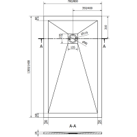 Sprchová vanička MEXEN STONE+ 70x130 cm - tmavo šedá - minerálny kompozit, 44717013