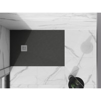 Sprchová vanička MEXEN STONE+ 100x120 cm - tmavo šedá - minerálny kompozit, 44711012