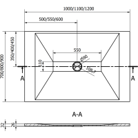 Sprchová SMC vanička MEXEN TORO 70x100 cm - čierna, 43707010